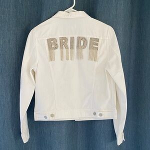 J. Crew White Bride Jean Jacket